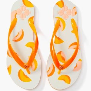 NIB kate spade Flyaway Flip Flops Peaches